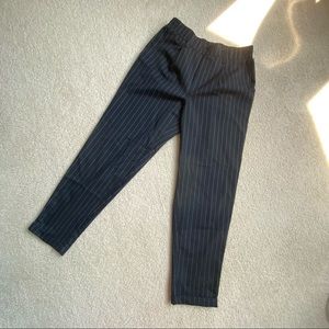 REVAMPED Striped Dress Pants, Elastic Waist